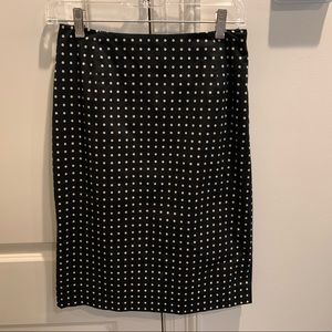 Etcetera Black and White Polka Dot Skirt - Size 6